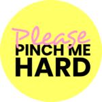 PLEASEPINCHMEHARD logo in yellow
