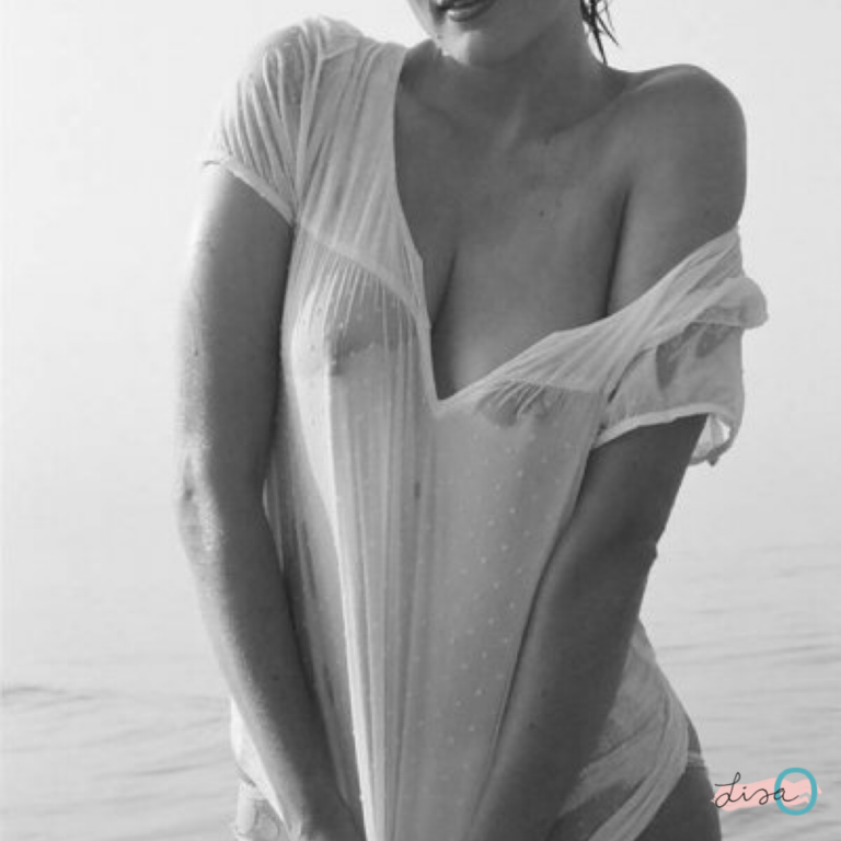 Woman in a wet T-Shirt - Black and white photography