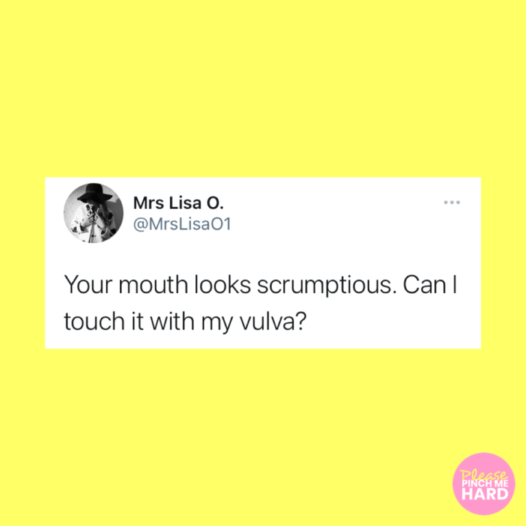 Your mouth looks scrumptious. Can I touch it with my vulva?