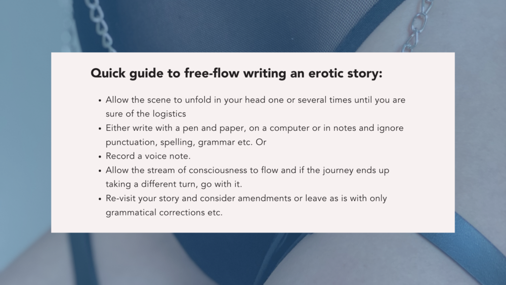 Quick guide to free-flow writing an erotic story
