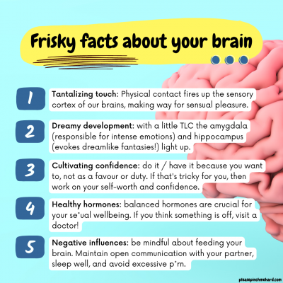 A photo with frisky facts about your brain